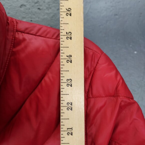 Calvin Klein Puffer Jacket Women's Sm Premium Down Packable Quilted Red Full Zip - Picture 13 of 16